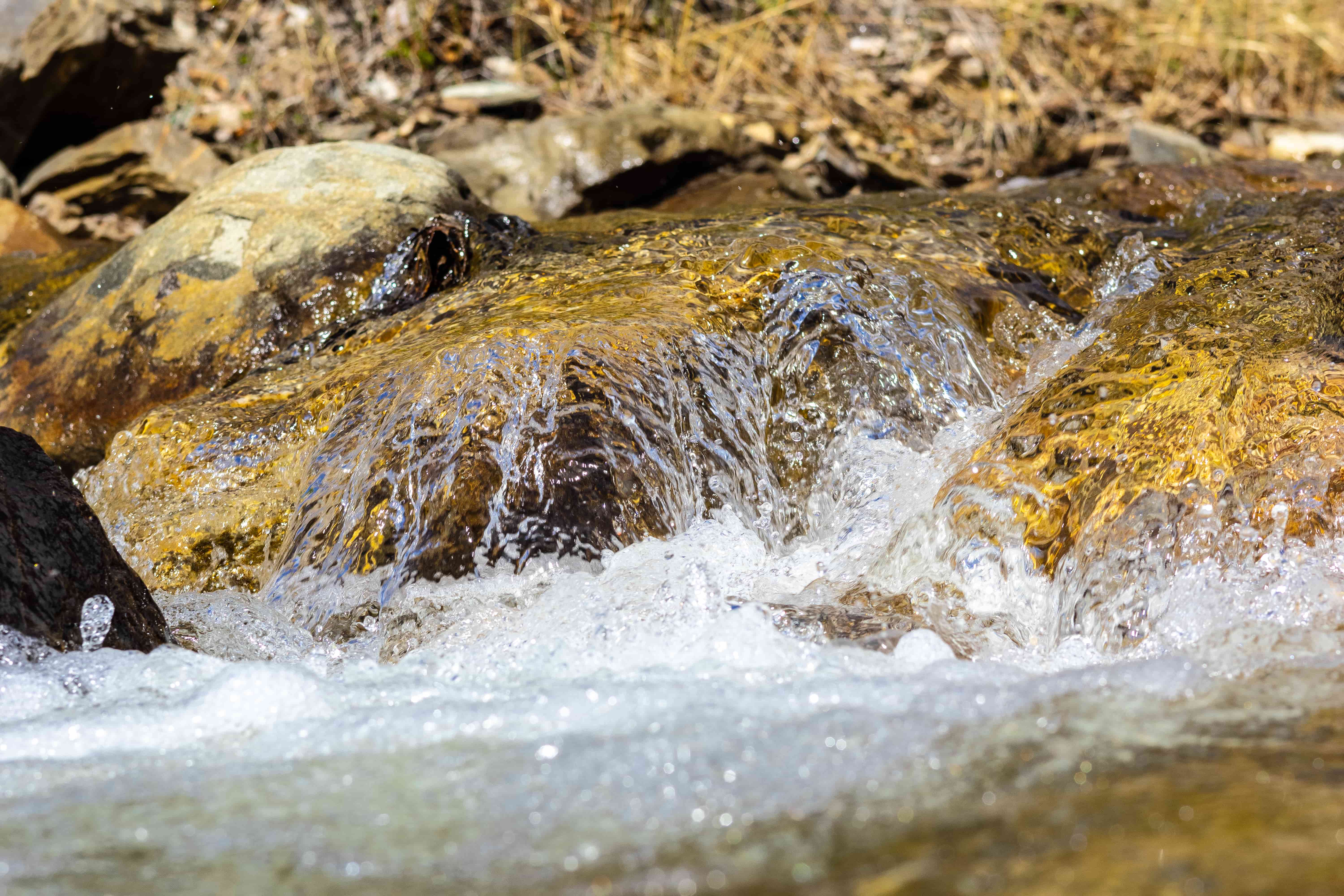 Waterfalling over rocks